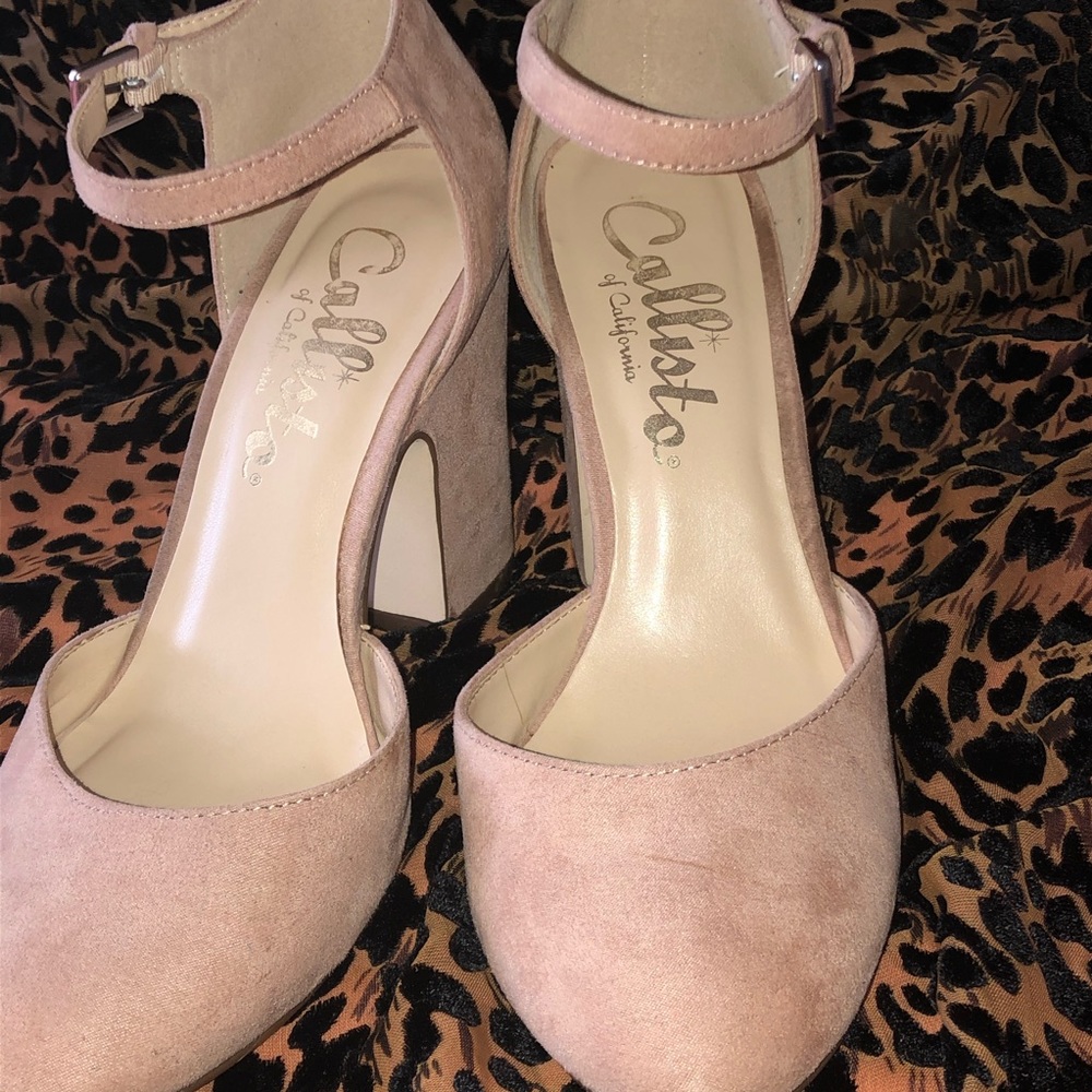 Pink Suede Heels